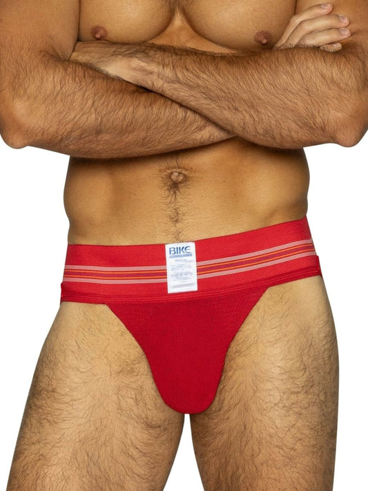BIKE Athletic Men's Underwear BAS306 Original Number 10 Jockstrap - Vibrant Color Red