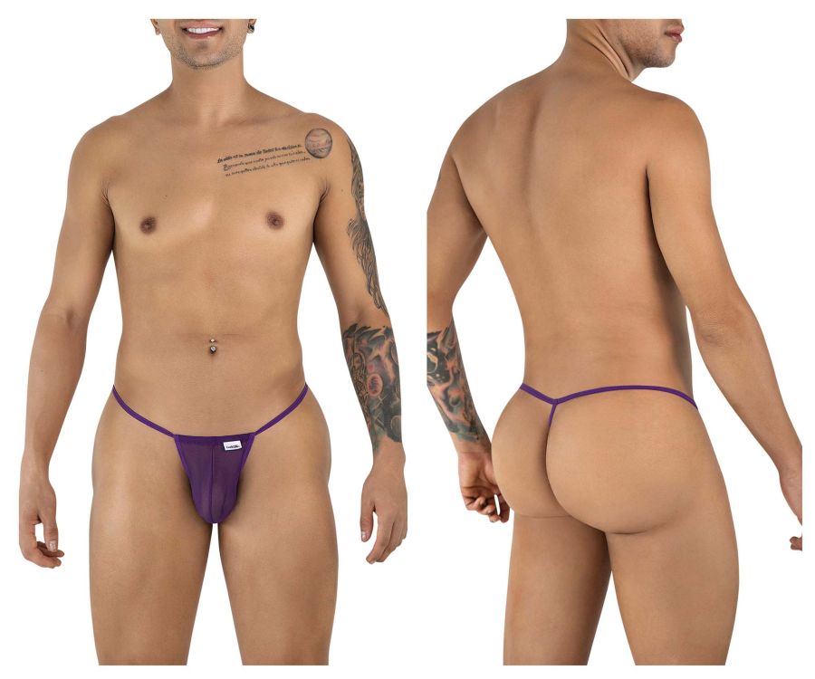 CandyMan 9586 G-String Color Purple Mesh