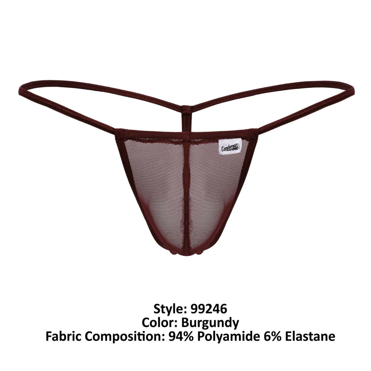CandyMan 99246 G-String Thongs Color Burgundy