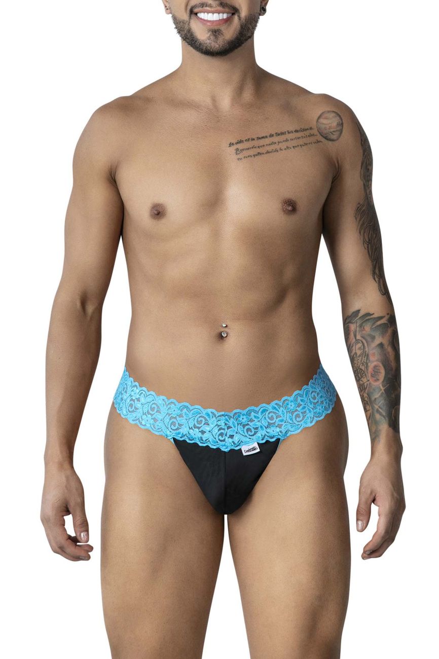 CandyMan 99370 Lace Thongs Color Blue