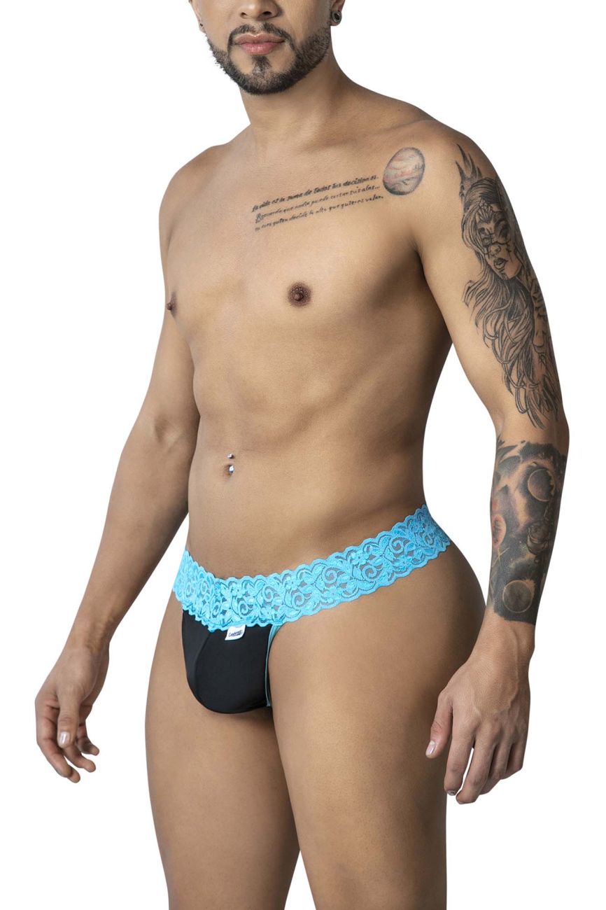 CandyMan 99370 Lace Thongs Color Blue