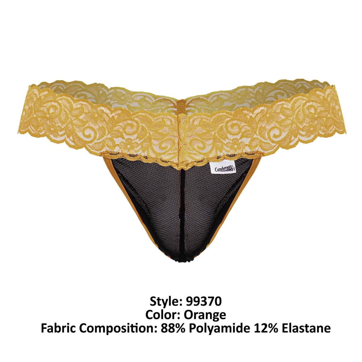 CandyMan 99370 Lace Thongs Color Orange