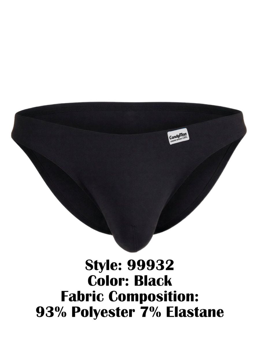 CandyMan 99932 Men's Underwear Sleek Contour Briefs Color Black
