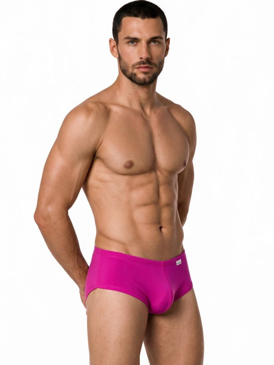 CandyMan Men's Underwear 99943 Trunks Color Magenta