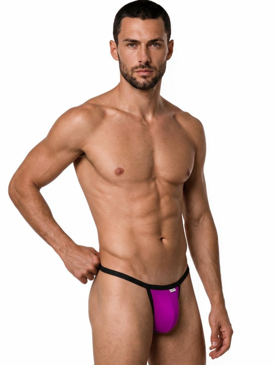 CandyMan Men's Underwear 99948 Thongs Color Magenta