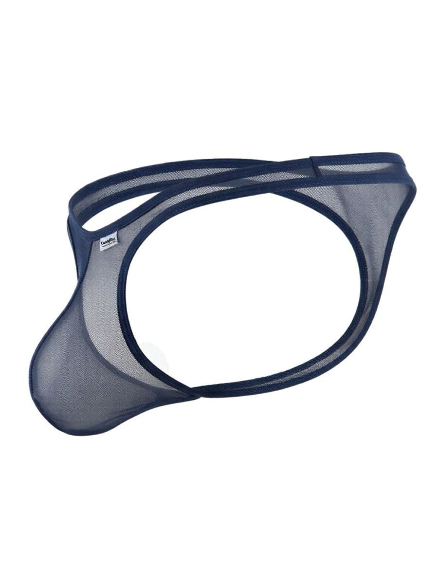CandyMan Men's Underwear 99954 Thongs Color Navy Mesh