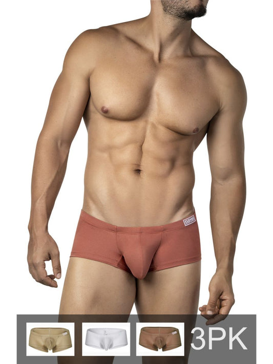 Clever Moda Men's Underwear 26069 3PK Australian Latin Trunks Color Multi-colored