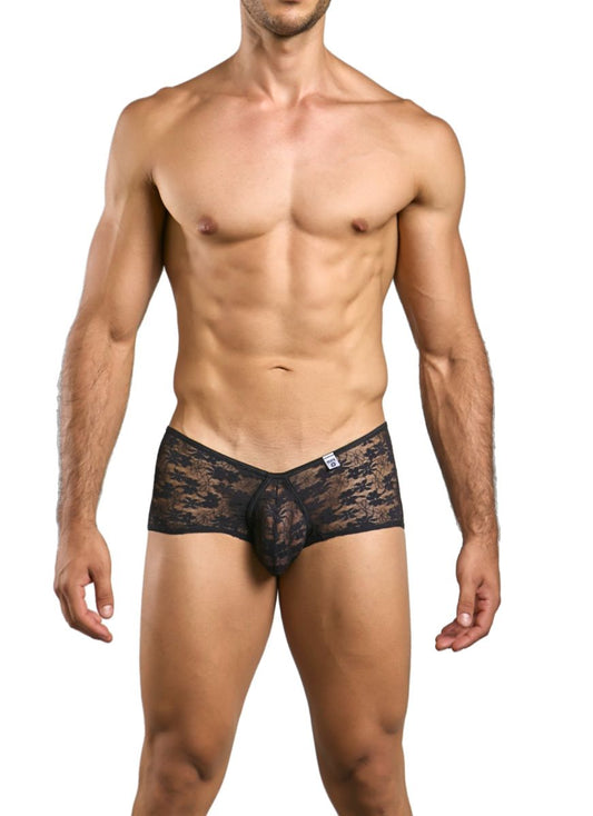 MaleBasics MBL83 Loop Cheeky Trunks Color Black Lace