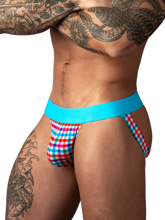 Male Power Men's Underwear 349-306 So Comfy Gingham Jock in Gingham Print Color Gingham Print