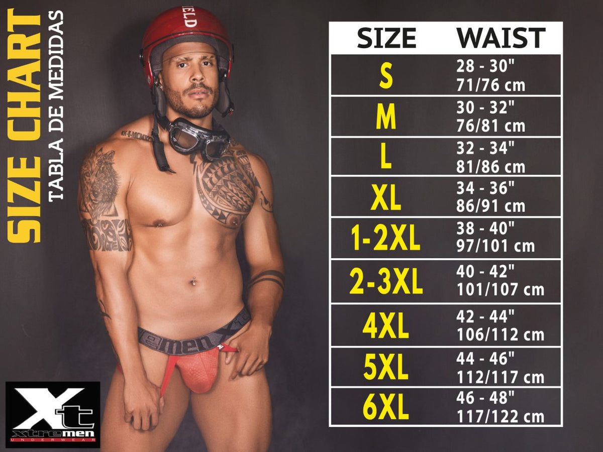Xtremen Men's Underwear 91192 Jacquard Bikini Color Red