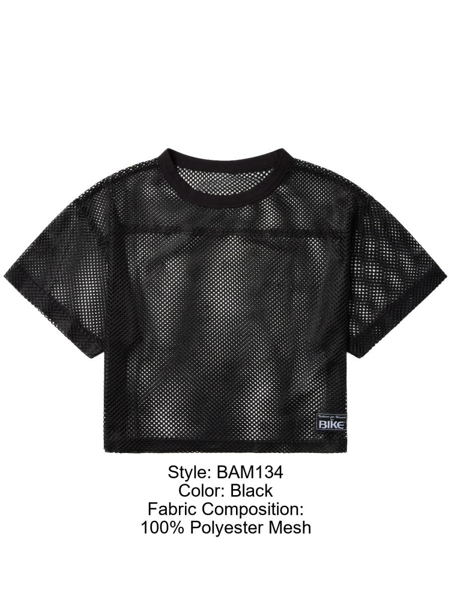 BIKE Athletic BAM134 Short Sleeve Practice Jersey in Bold Color Black
