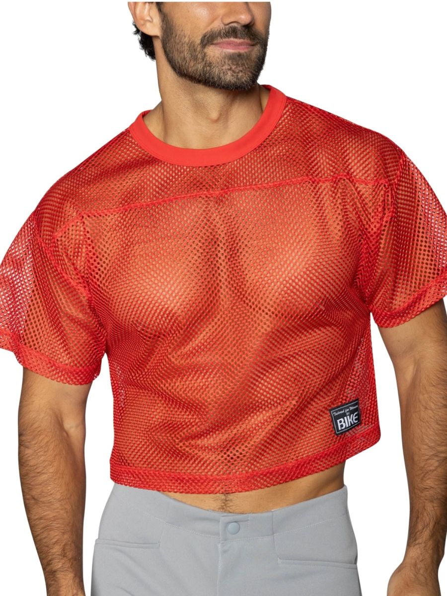 BIKE Athletic BAM134 Short Sleeve Practice Jersey in Color Bright Red