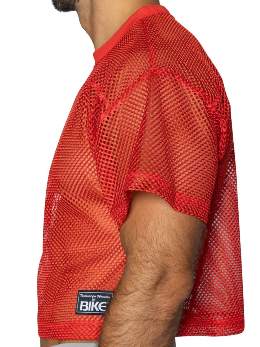 BIKE Athletic BAM134 Short Sleeve Practice Jersey in Color Bright Red