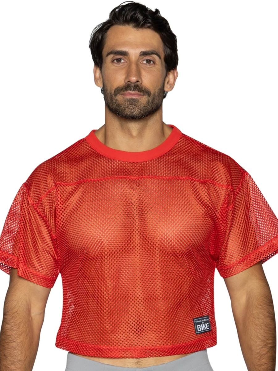 BIKE Athletic BAM134 Short Sleeve Practice Jersey in Color Bright Red
