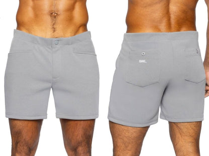 BIKE Athletic BAM207 Coaches Short 5 inch Inseam Color Color Gray