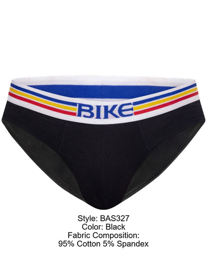 BIKE Athletic Men's Underwear BAS327 Stretch Cotton Brief Color Color Black