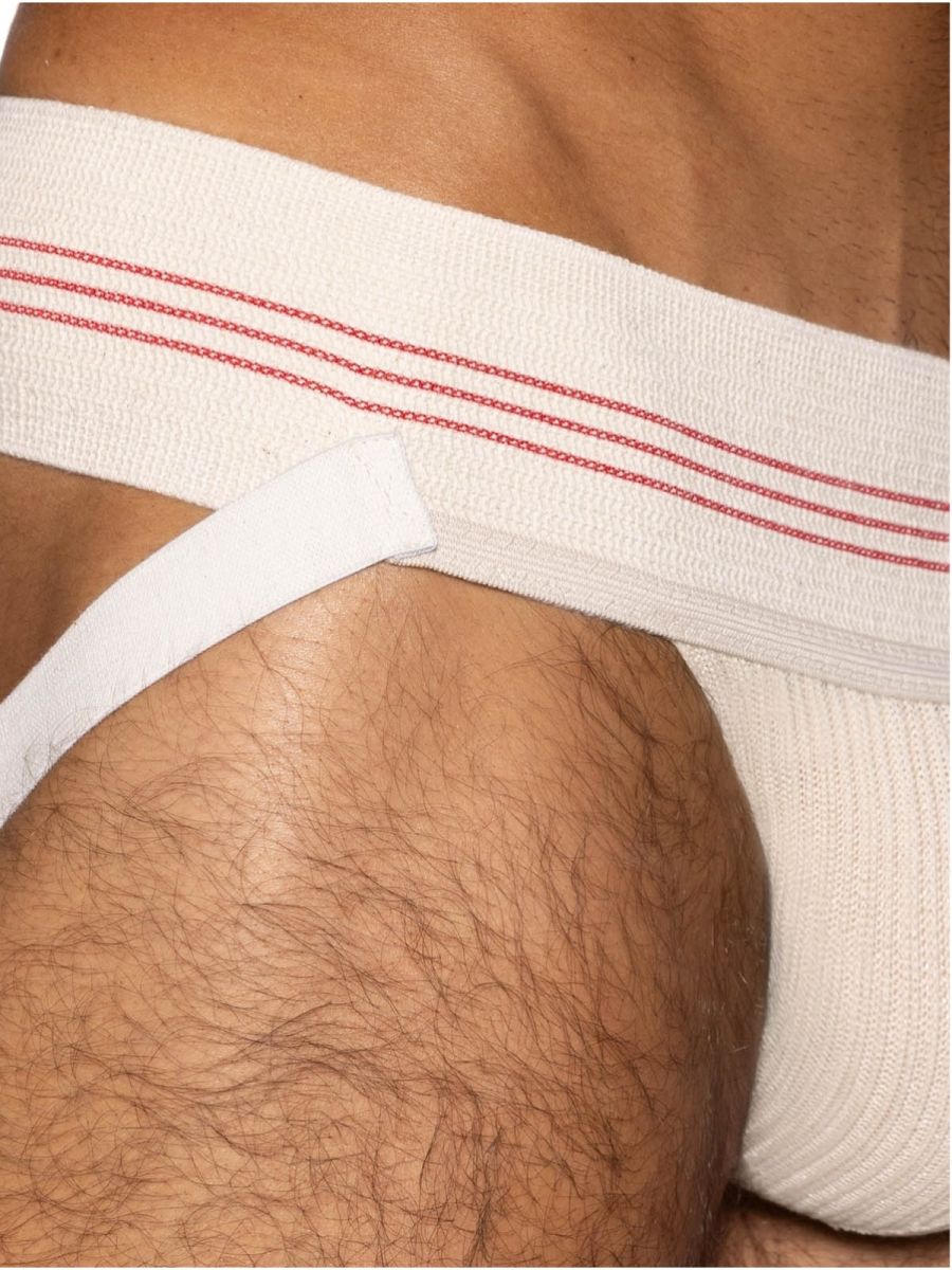 BIKE Athletic Men's Underwear BAS333 Classic Retro: 1980s Jockstrap in Vintage Cream Color Vintage Cream