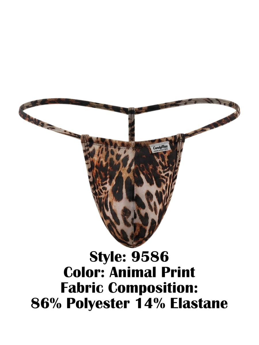 CandyMan 9586 Men's G-String Thong Color Animal Print