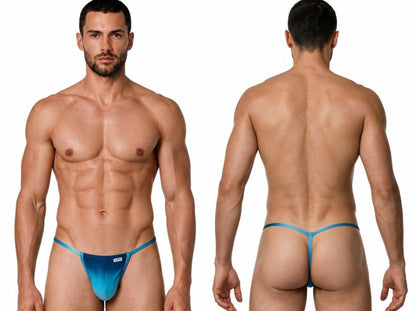CandyMan 9586 Men's G-String Thong Color Blue Print