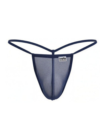 CandyMan 9586 G-String Color Dark Blue Mesh