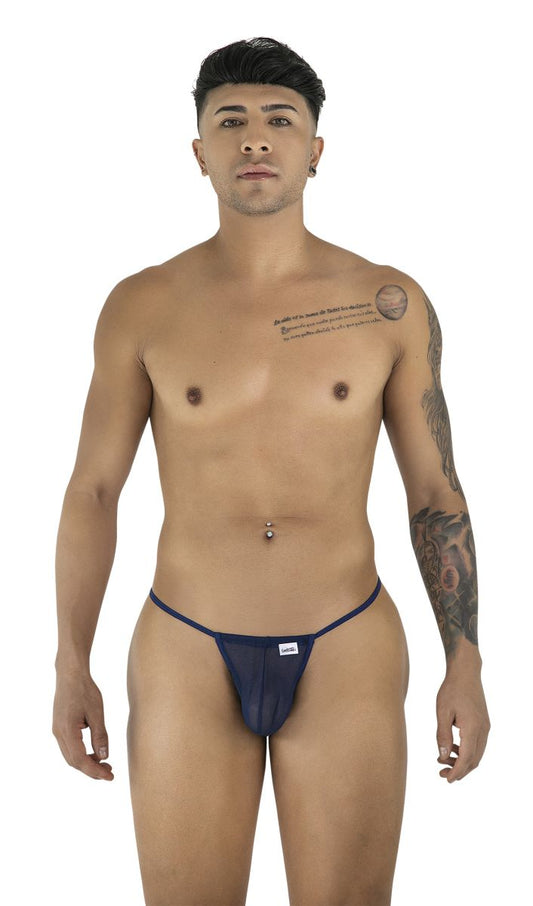 CandyMan 9586 G-String Color Dark Blue Mesh