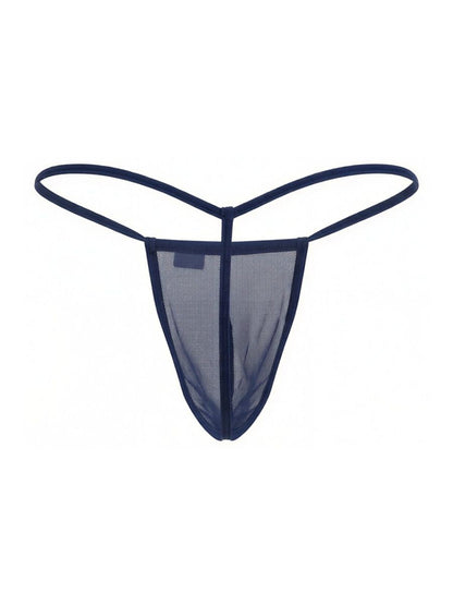 CandyMan 9586 G-String Color Dark Blue Mesh