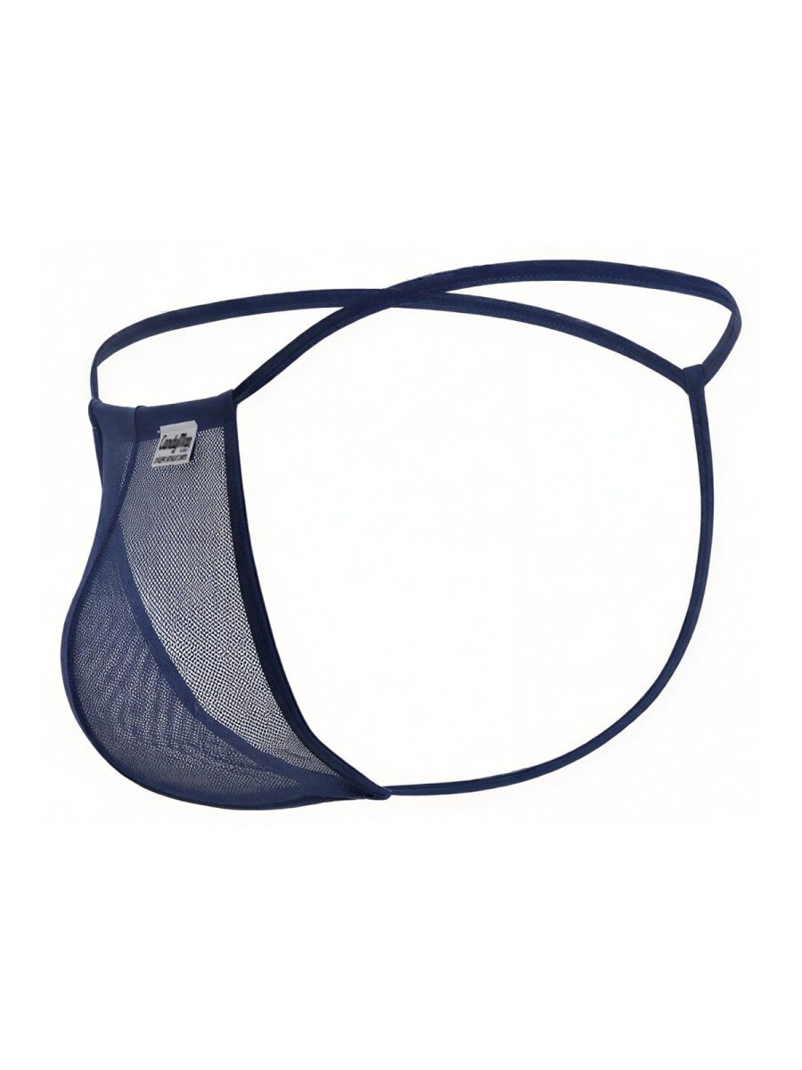 CandyMan 9586 G-String Color Dark Blue Mesh