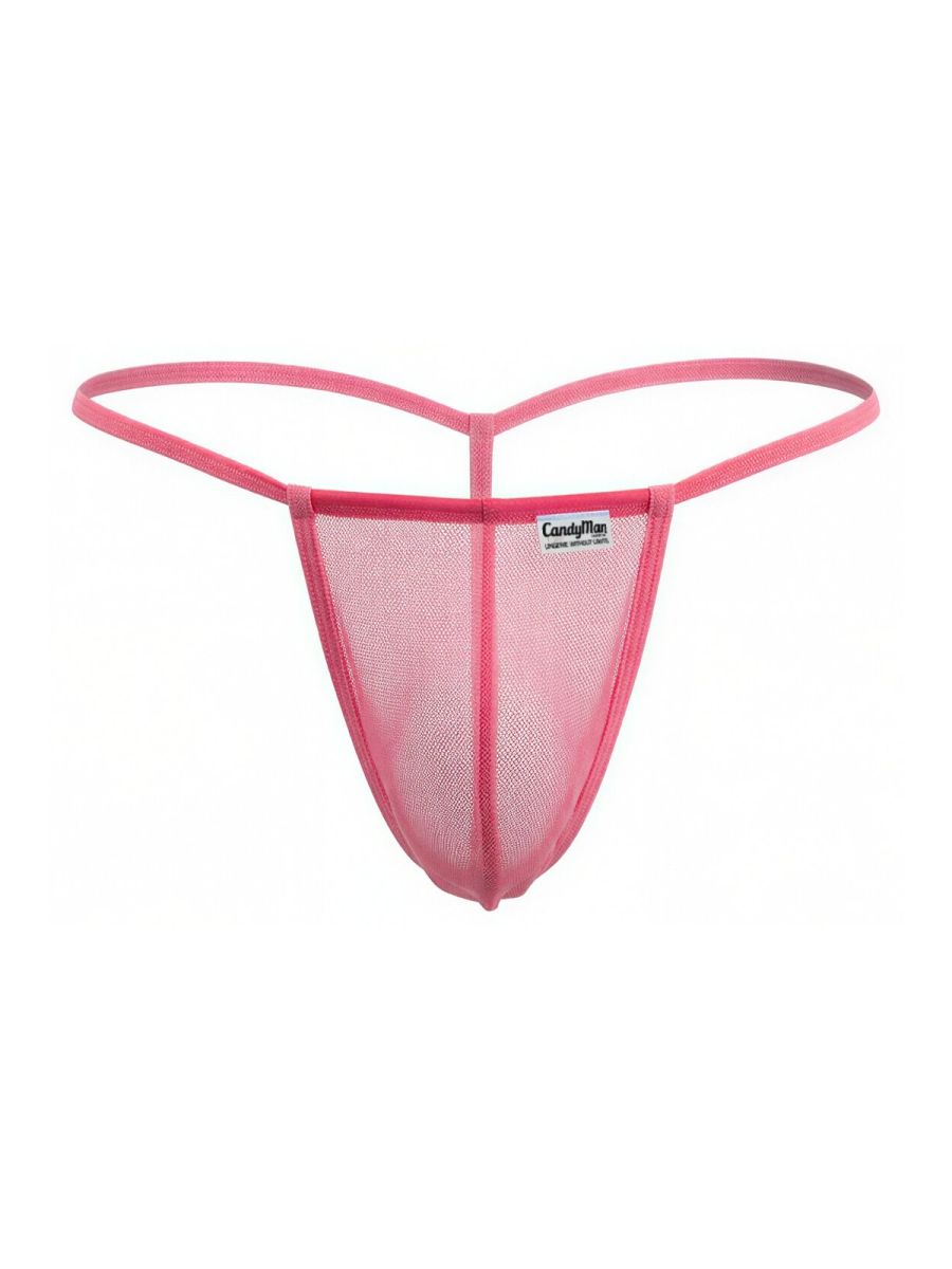 CandyMan 9586 G-String Color Pink Mesh