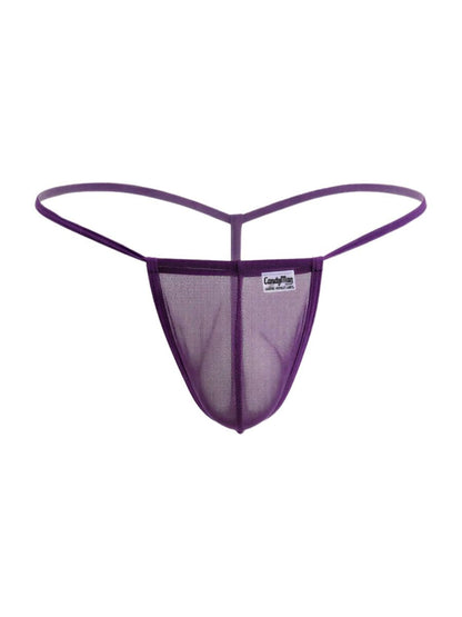 CandyMan 9586 G-String Color Purple Mesh