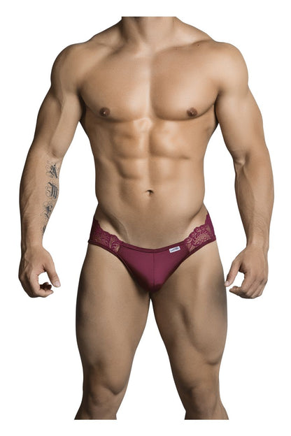 CandyMan 99312 Men's Underwear Lace Jockstrap Color Burgundy
