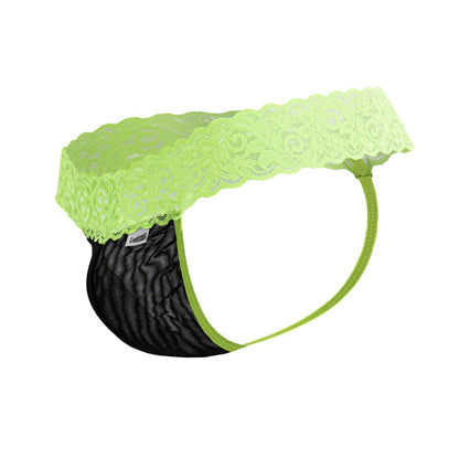 CandyMan 99370 Lace Thongs Color Hot Green