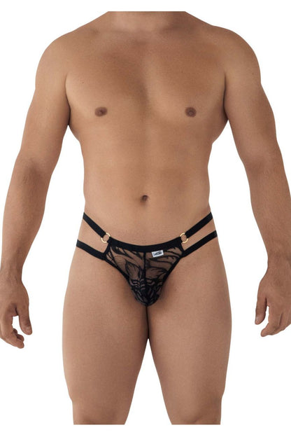 CandyMan Men's Underwear 99598 Lace and Chain Bikini Color Black