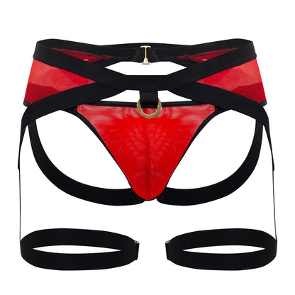 CandyMan Men's Underwear 99623 Garter Jockstrap Color Red