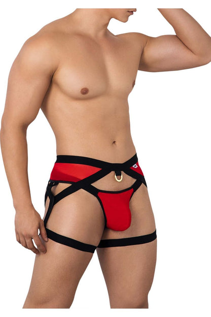 CandyMan Men's Underwear 99623 Garter Jockstrap Color Red