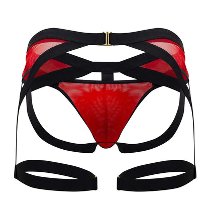 CandyMan Men's Underwear 99623 Garter Jockstrap Color Red