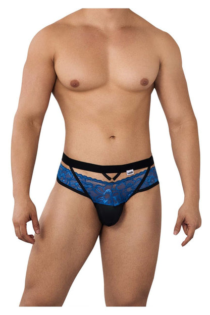 CandyMan Men's Underwear 99627 Lace Jockstrap Color Blue