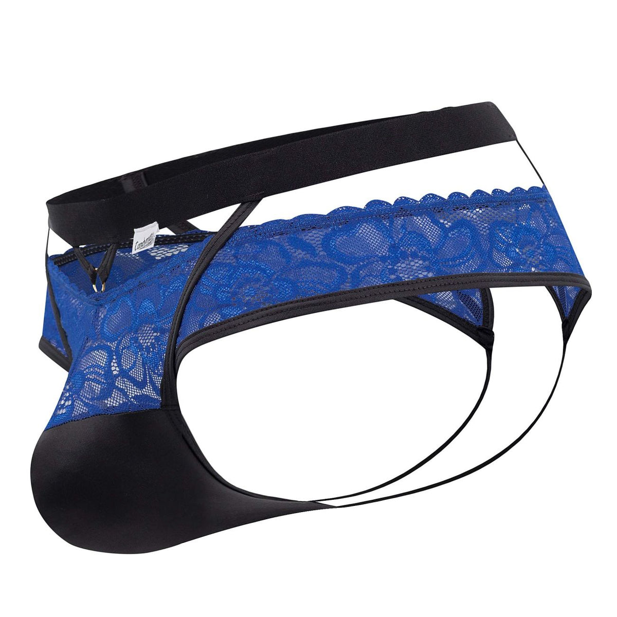 CandyMan Men's Underwear 99627 Lace Jockstrap Color Blue