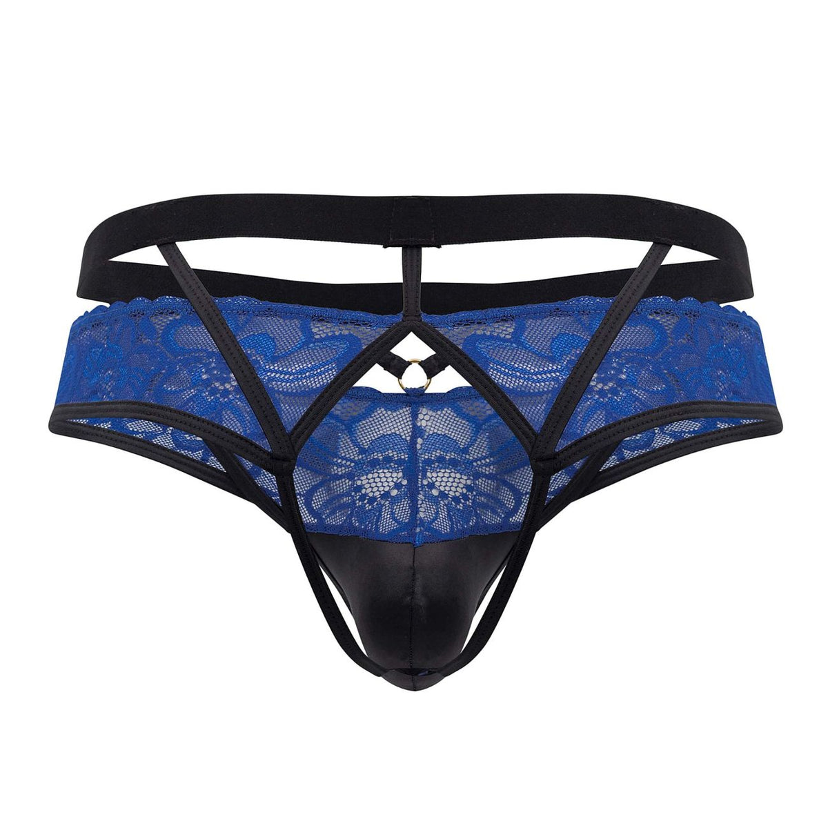 CandyMan Men's Underwear 99627 Lace Jockstrap Color Blue