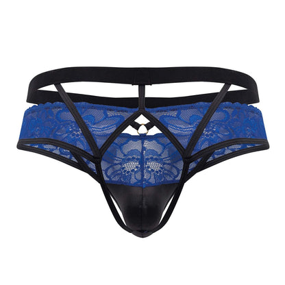 CandyMan Men's Underwear 99627 Lace Jockstrap Color Blue
