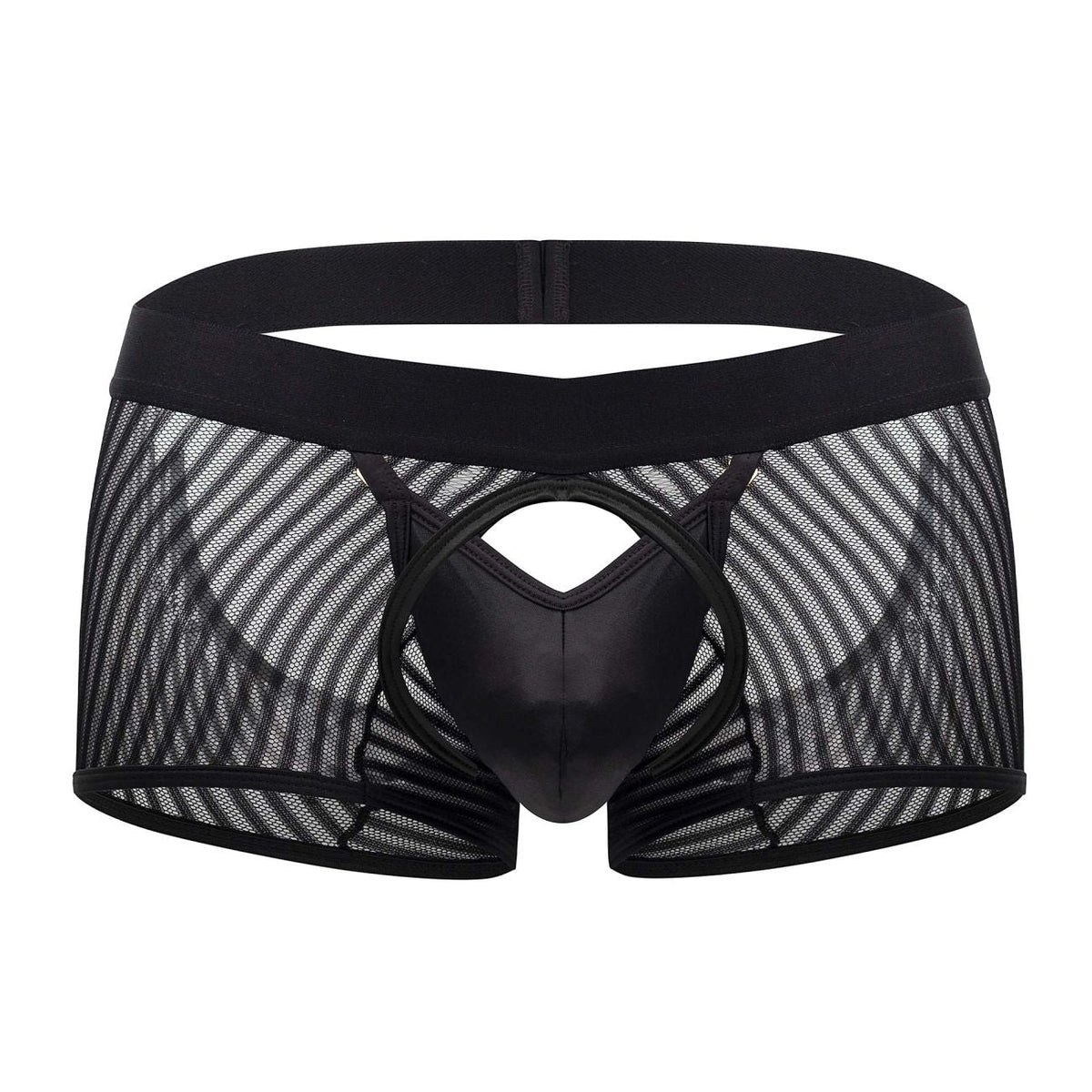 CandyMan Men's Underwear 99636 Mesh Trunks Color Black