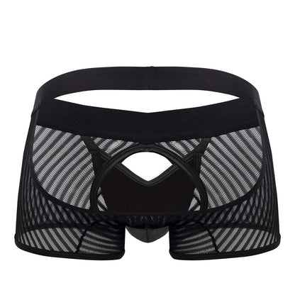 CandyMan Men's Underwear 99636 Mesh Trunks Color Black
