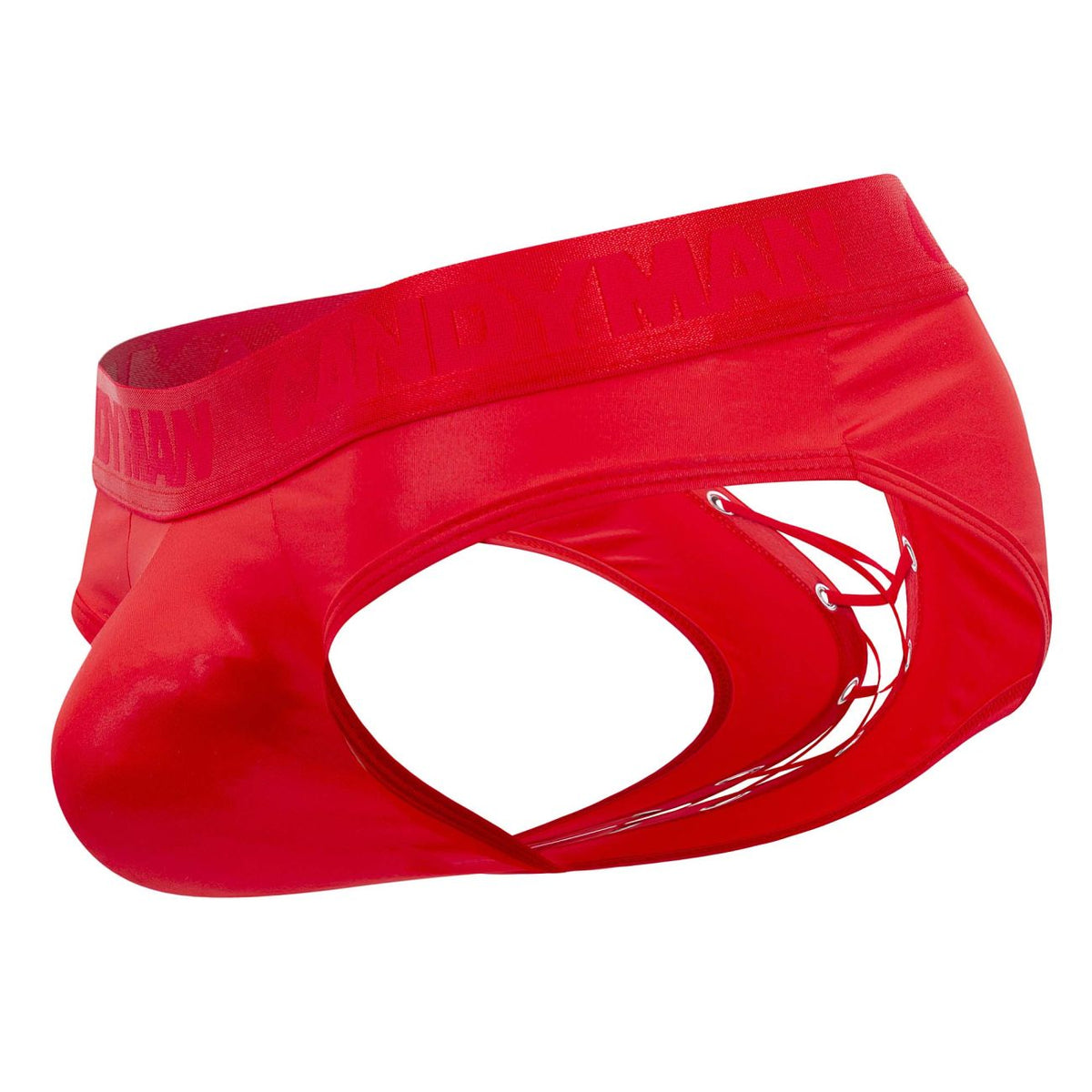 CandyMan Men's Underwear 99641 Shorty Briefs Color Red