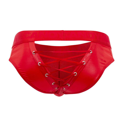 CandyMan Men's Underwear 99641 Shorty Briefs Color Red