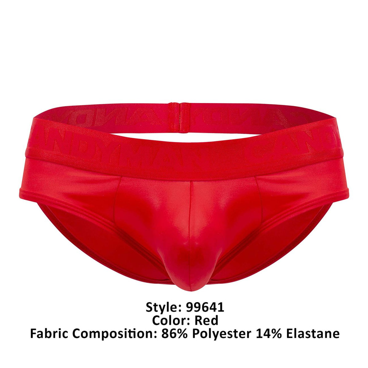 CandyMan Men's Underwear 99641 Shorty Briefs Color Red