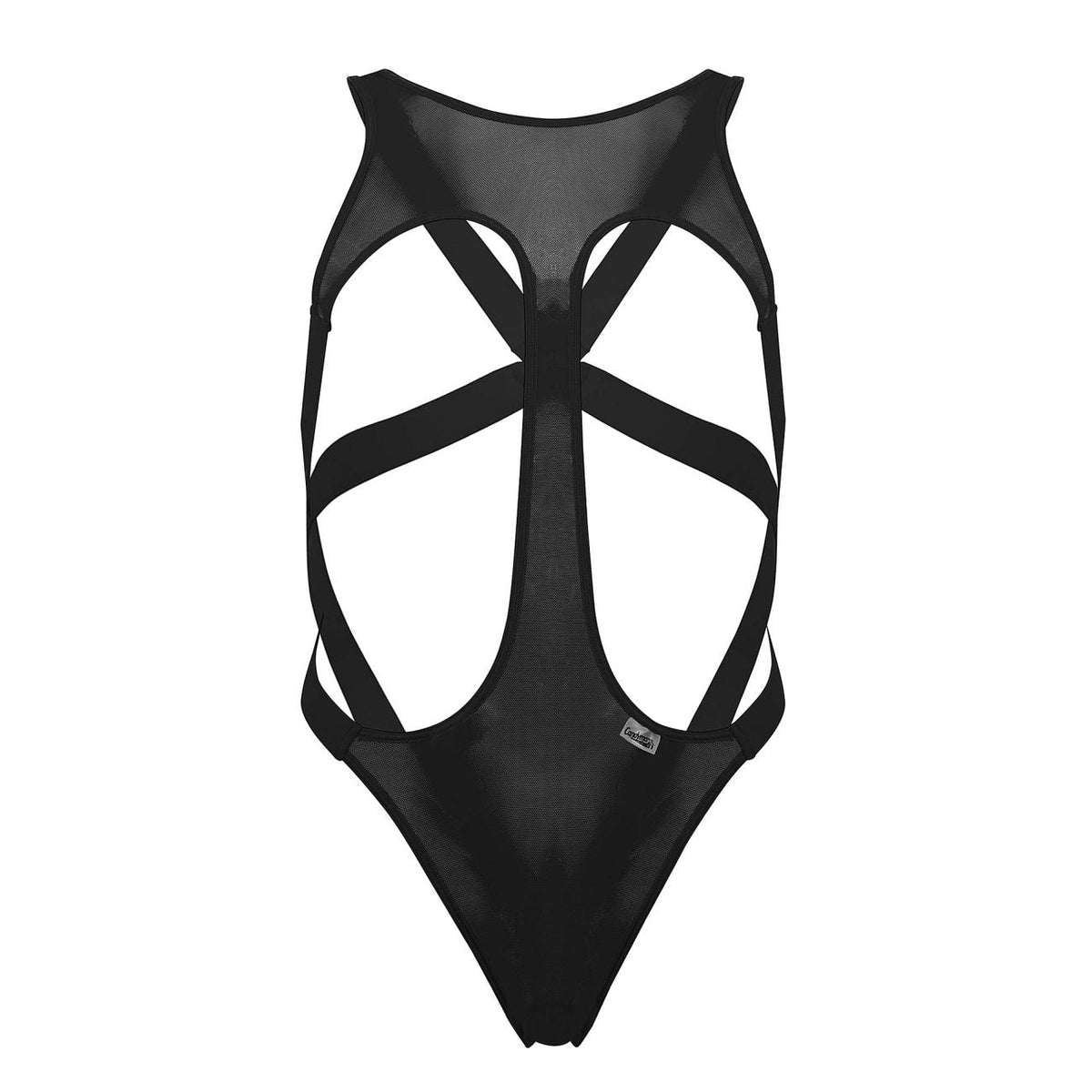 CandyMan Men's Underwear 99643 Mesh Bodysuit Color Black