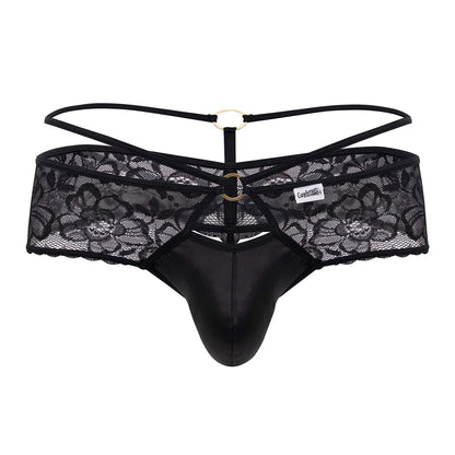 CandyMan Men's Underwear 99647 Lace Thongs Color Black