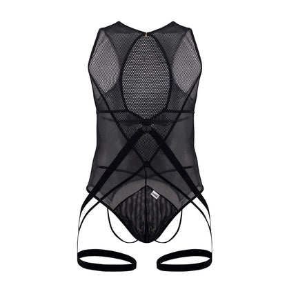 CandyMan Men's Underwear 99650 Mesh Bodysuit Color Black