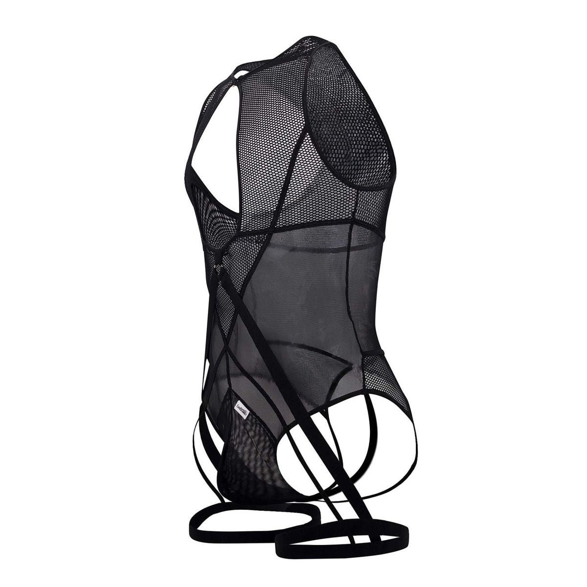 CandyMan Men's Underwear 99650 Mesh Bodysuit Color Black