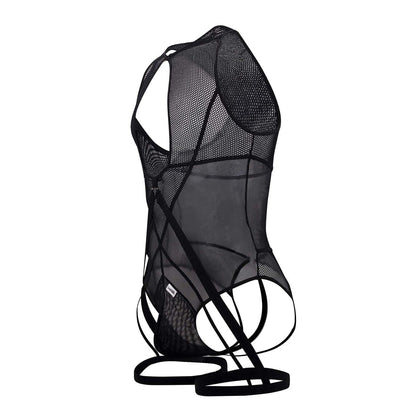 CandyMan Men's Underwear 99650 Mesh Bodysuit Color Black