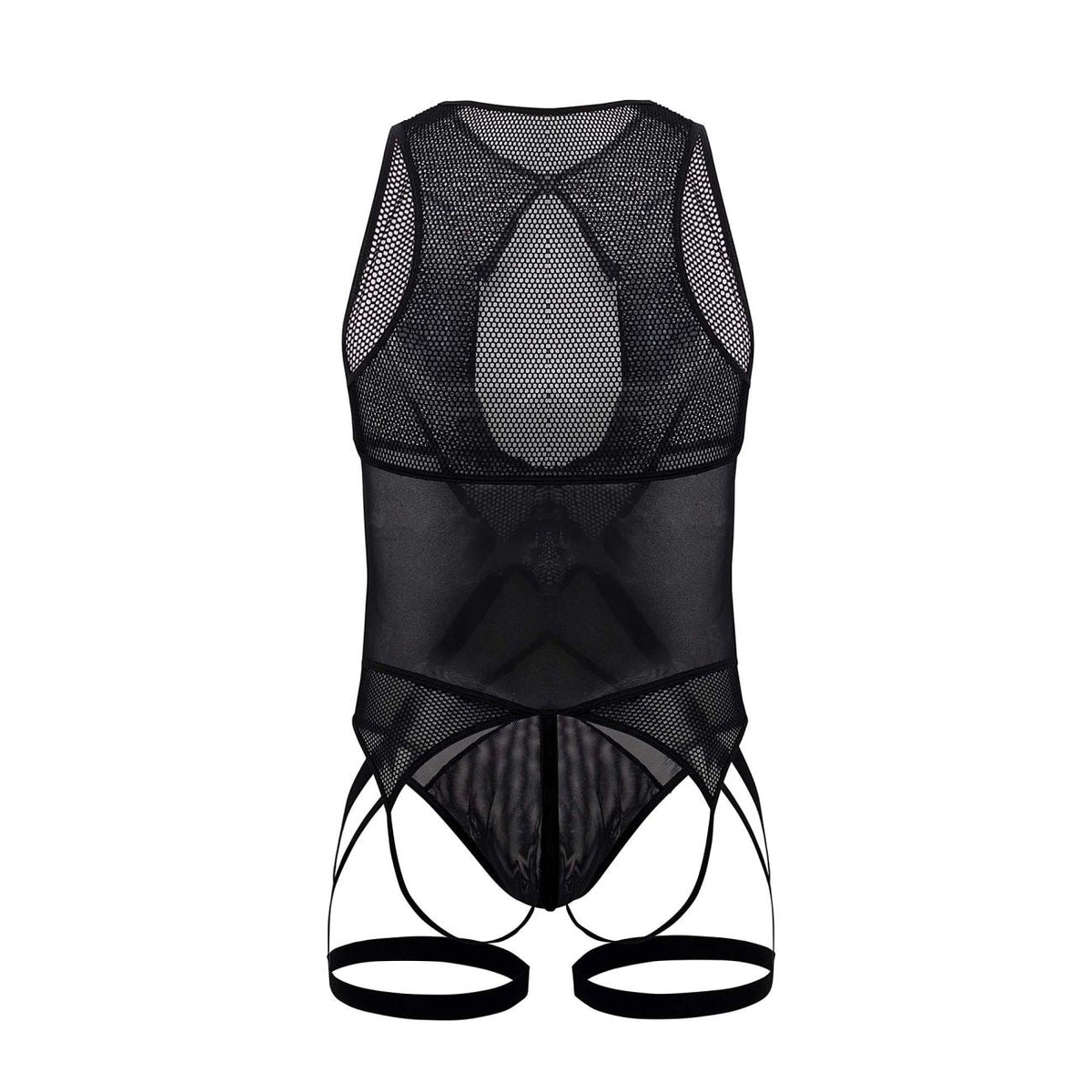 CandyMan Men's Underwear 99650 Mesh Bodysuit Color Black